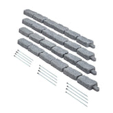 Faux Stone Landscape Edging, 46.4 x 2.2 in Realistic Lawn Edging, Flexible Brick-Sized Garden Edging Border with Anchoring Spikes, Fade-Resistant Yard Edging for Driveways Walkway Grey